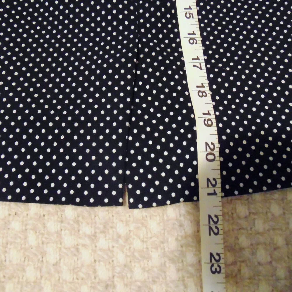 The Limited Polka Dot Stretch Pencil Skirt 2 Office Vintage-Inspired Black White